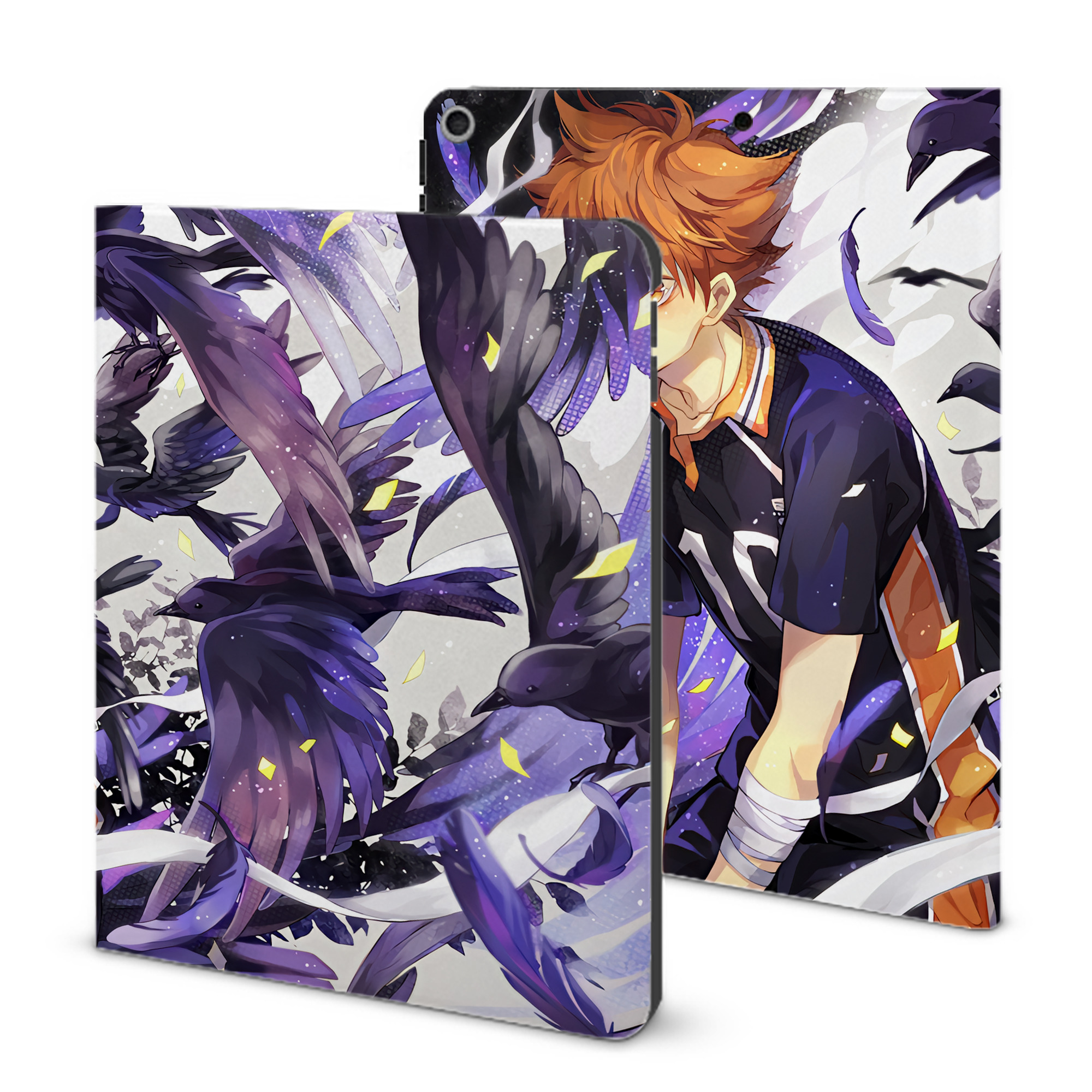 （画像用） ハイキュー!! Haikyu!! IPad ケース ブック型 PUレザー TPU 耐衝撃 軽量 薄型 ペン収納なし 全面保護 IPad 各モデル対応